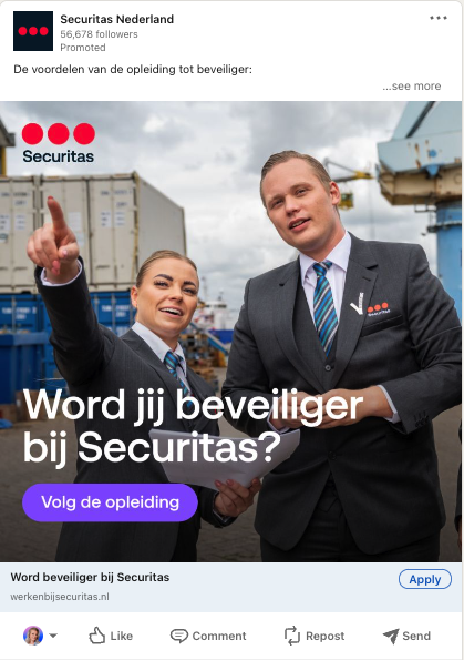 Met deze 2 echte, vrolijke collega's krijg je zin om te solliciteren op de functie als beveiliger. Slim gedaan.
5 LinkedIn advertenties waar jij wat van kunt leren.